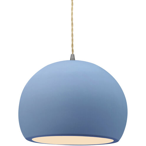 Radiance LED 10 inch Sky Blue and Brushed Nickel Pendant Ceiling Light