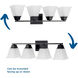 Clifton Heights 4 Light 32 inch Matte Black Bath Vanity Wall Light