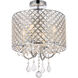 Elise 4 Light 14 inch Chrome Flush Mount Ceiling Light