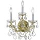 Maria Theresa Sconce Wall Light in Clear Hand Cut, Gold