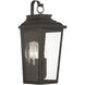 Great Outdoors Irvington Manor 2 Light 19 inch Chelesa Bronze Outdoor Pocket Lantern in Incandescent, Clear Glass