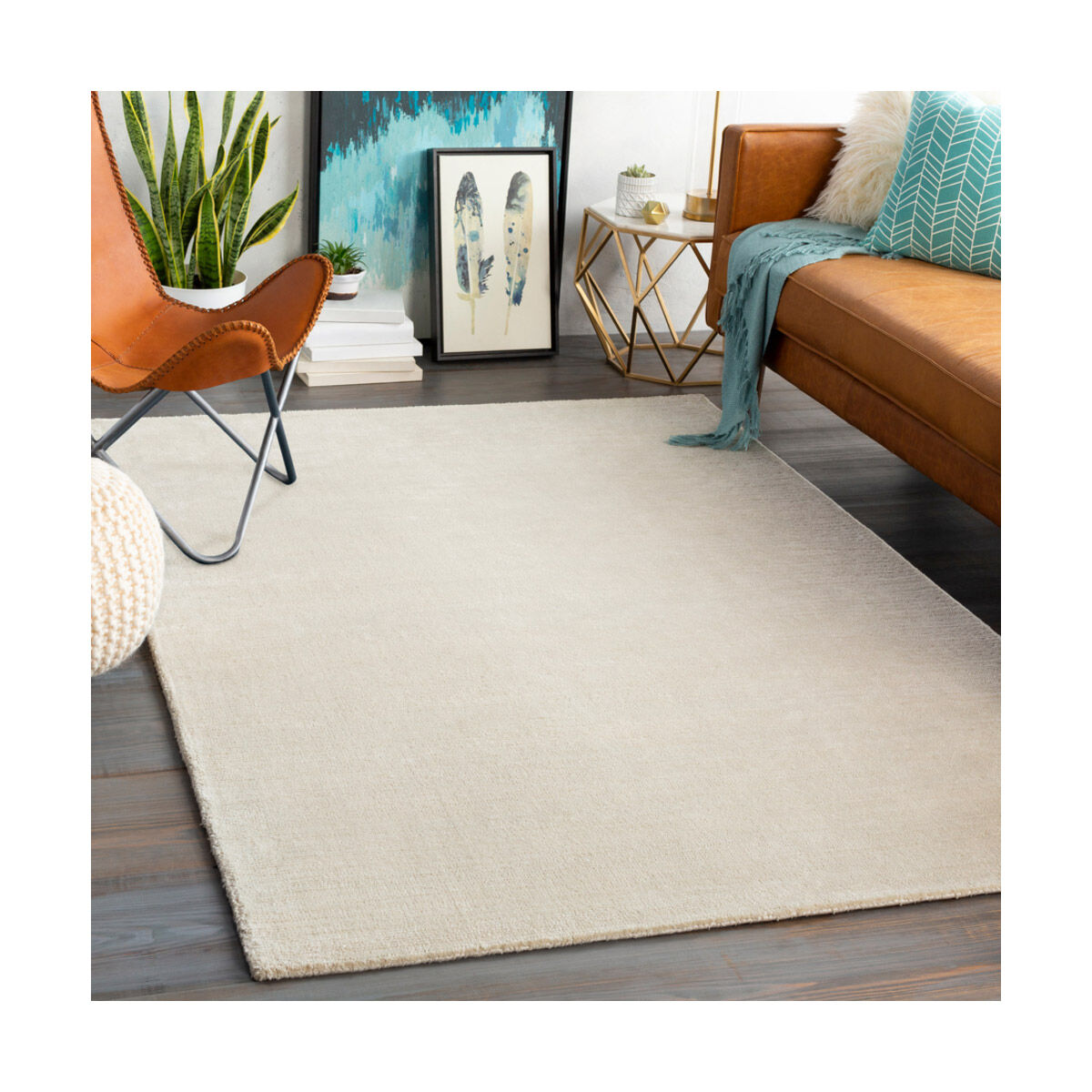 Aspen 36 X 24 inch Khaki/White Rugs, Rectangle