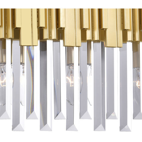 Deco 3 Light 17 inch Medallion Gold Vanity Light Wall Light