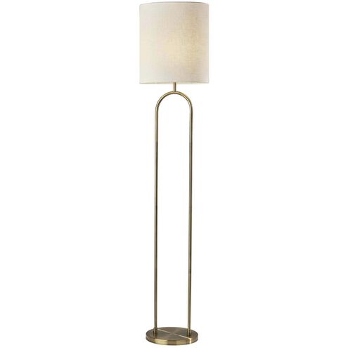 Joey 70 inch 100.00 watt Antique Brass Floor Lamp Portable Light