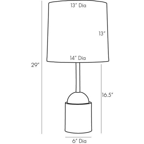 Grove 29 inch 150.00 watt Bronze Table Lamp Portable Light