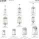 Oslo 3 Light 16 inch Brushed Nickel Outdoor Wall Lantern