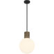 Jarrell 1 Light 12 inch Matte Black Pendant Ceiling Light