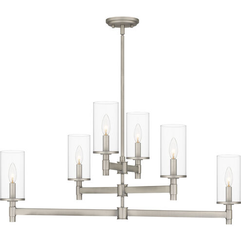 Quoizel Wynnbrook 6 Light 36 inch Antique Nickel Island Light Ceiling Light QCH5578AN - Open Box