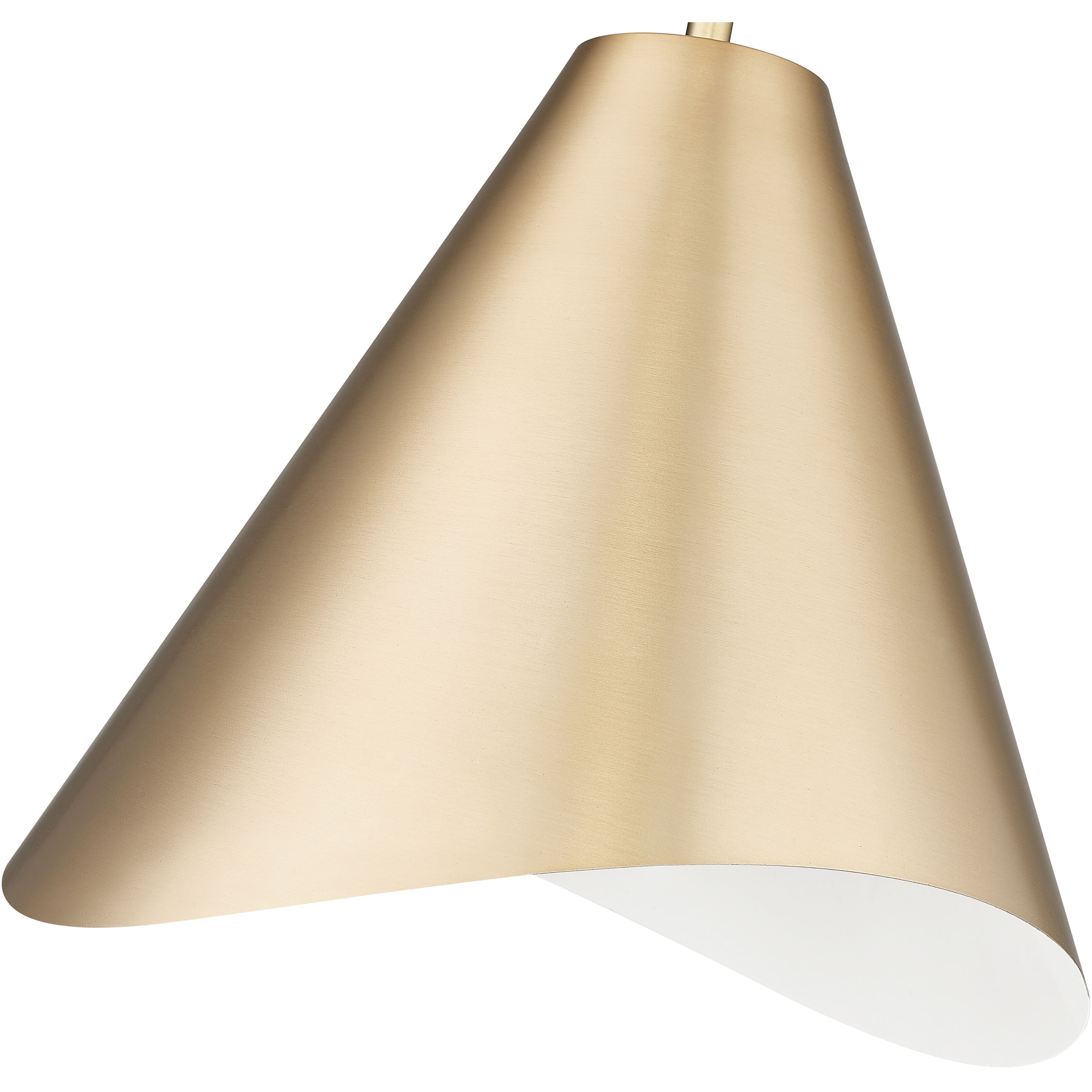Aria 1 Light 12 inch Modern Gold Pendant Ceiling Light in Modern Gold & Inner White