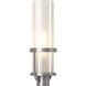 Alcove 1 Light 22.4 inch Coastal Burnished Steel Outdoor Post Light in Frosted