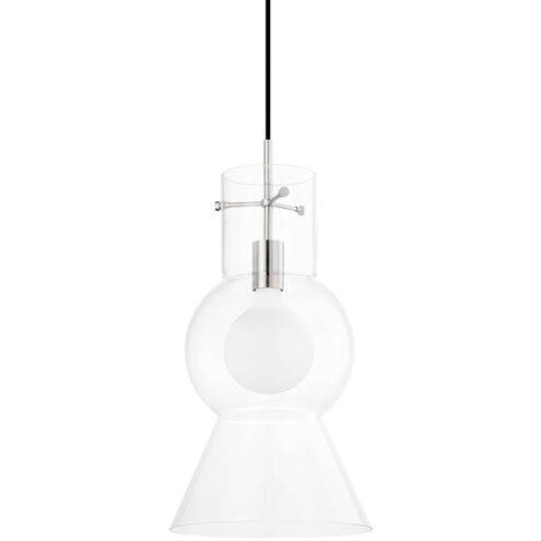 Mirabel 1 Light 11 inch Polished Nickel Pendant Ceiling Light