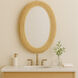 Athena 40.25 X 24.25 inch French Gold with Natural Seagrass Wall Mirror