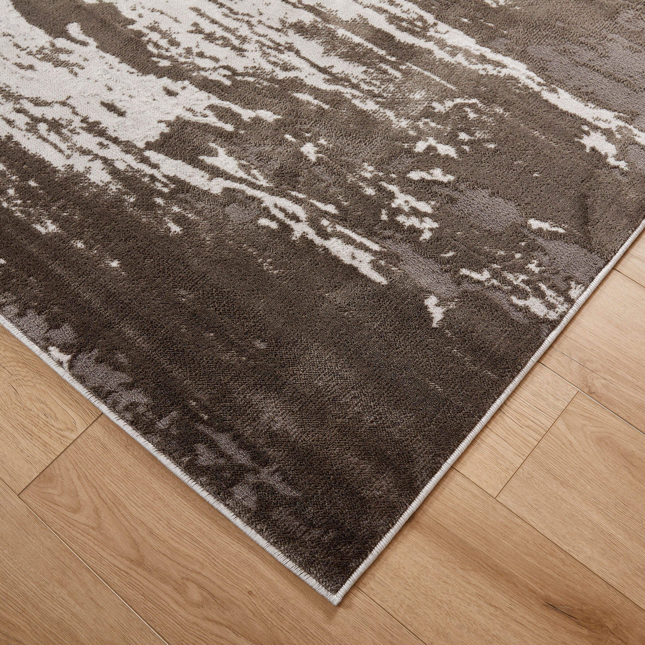 Ayda 114 X 79 inch Black/Grey Rug in 6 x 9