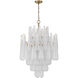 Ollie 16 Light 26.25 inch Aged Brass Chandelier Ceiling Light in Sand Glass Clear