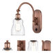 Ballston Ellery 1 Light 5.3 inch Antique Copper Sconce Wall Light in Clear Glass