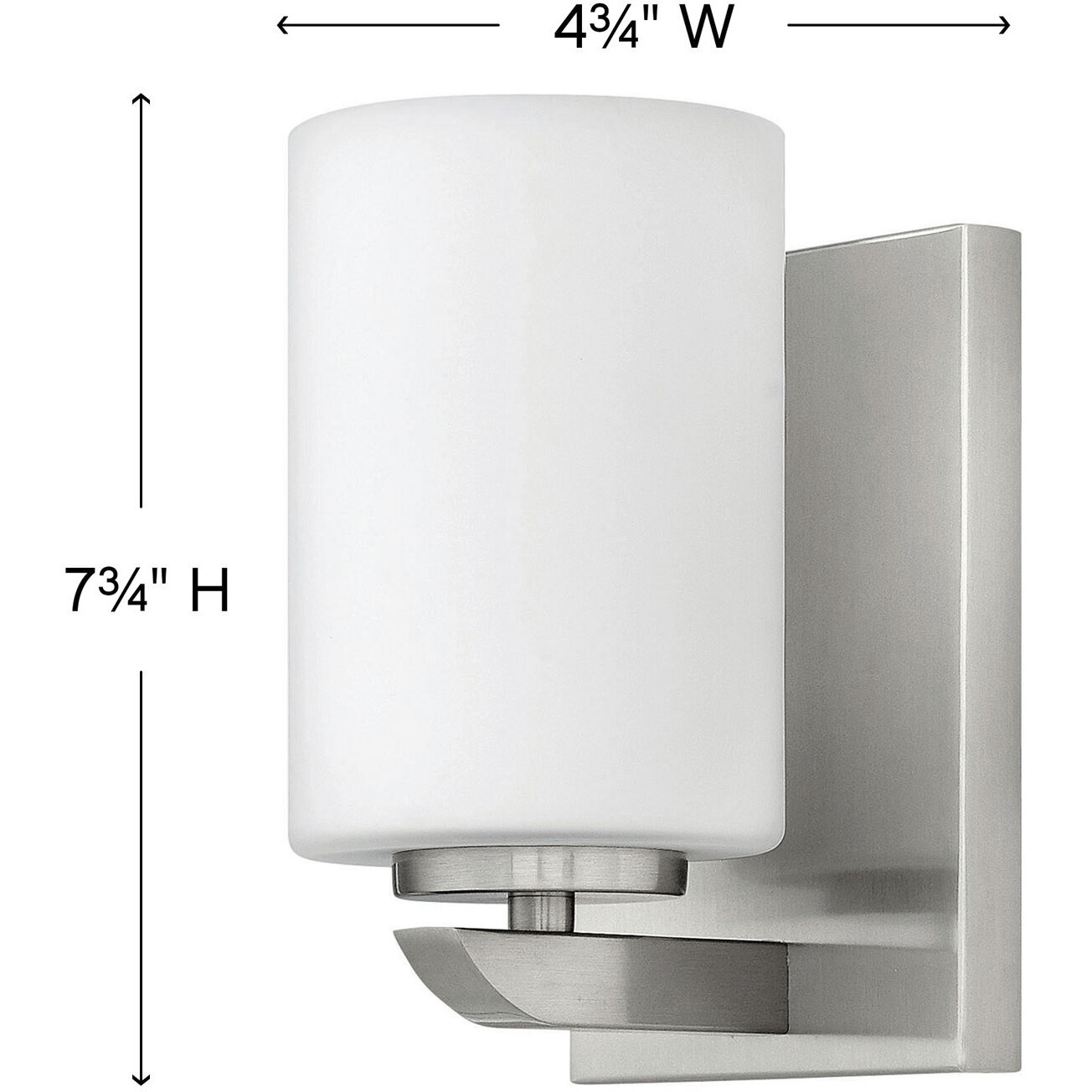 Kyra 1 Light 5.25 inch Brushed Nickel Vanity Light Wall Light