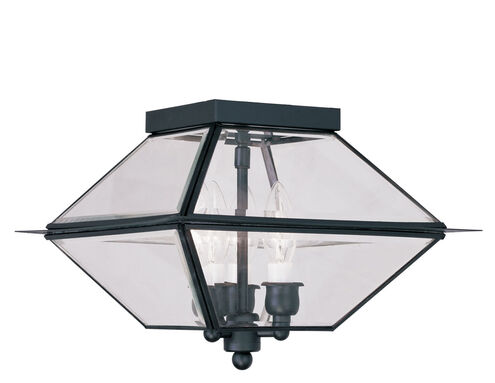 Westover 3 Light 12 inch Black Outdoor Ceiling Mount