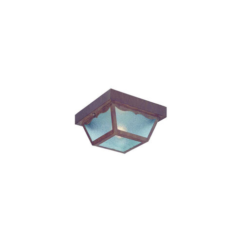 Builder's Choice 1 Light 8 inch Burled Walnut Exterior Flushmount