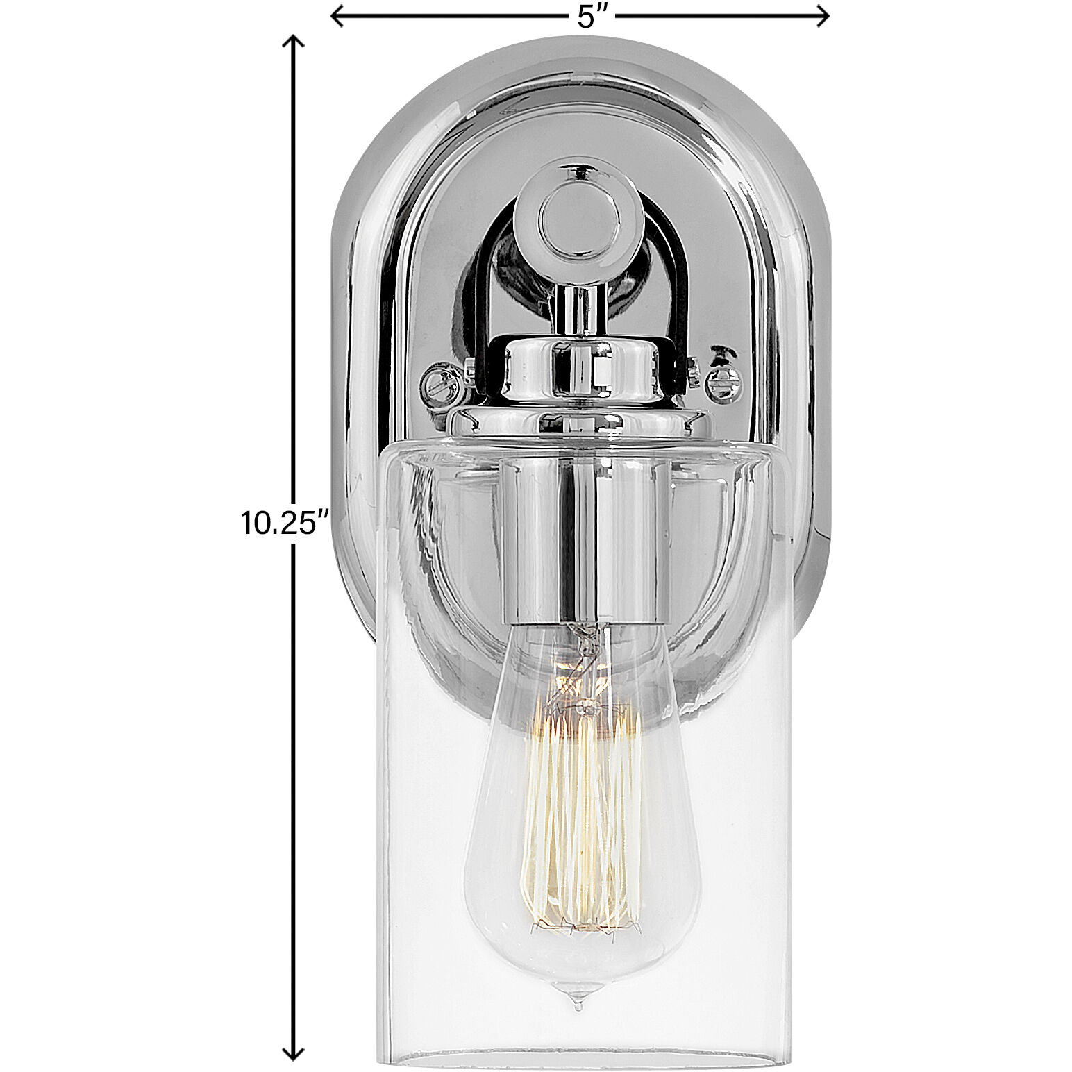 Halstead 1 Light 6.5 inch Chrome Vanity Light Wall Light
