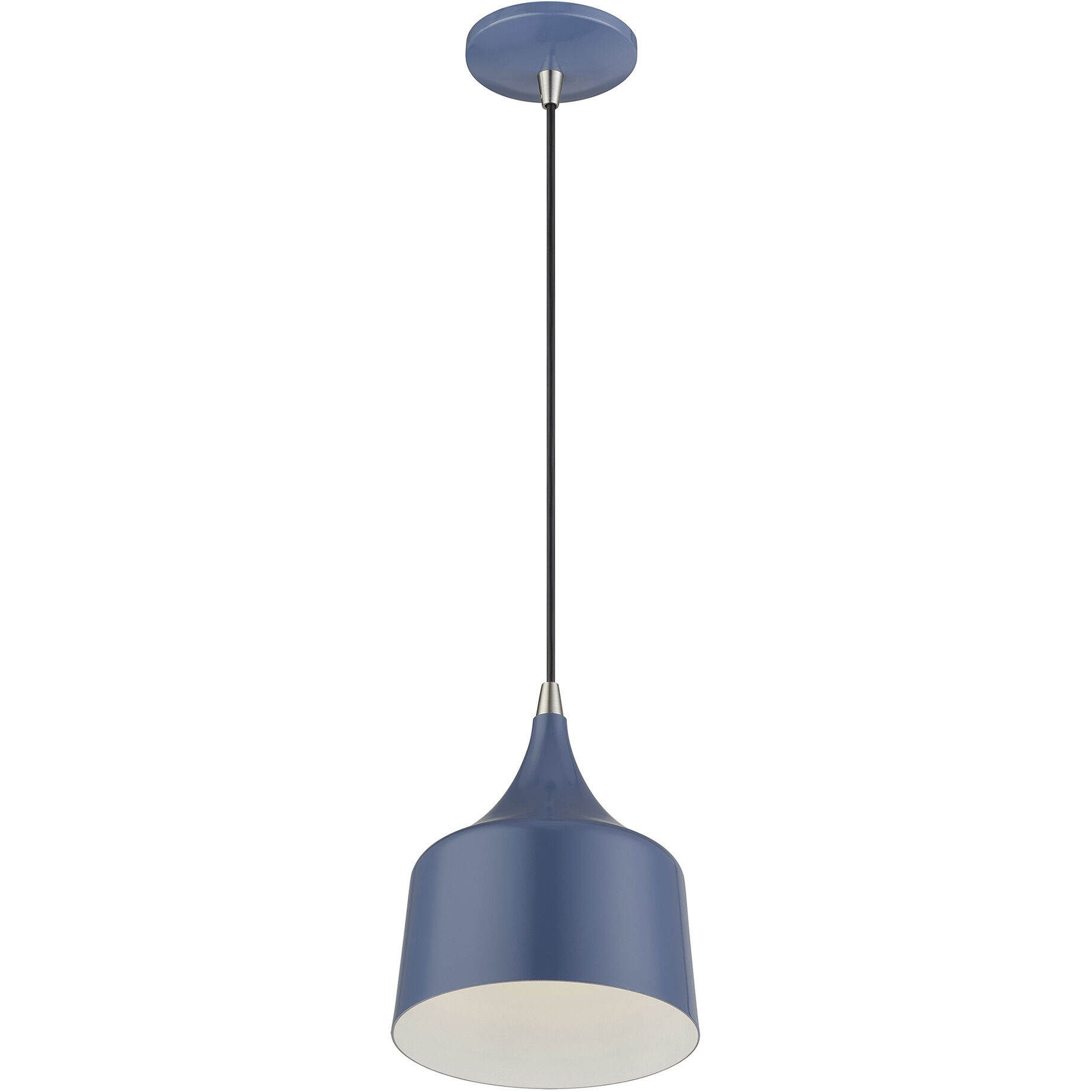 Bolita 8 inch Ocean Blue with Brushed Nickel Accents Pendant Ceiling Light