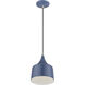 Bolita 8 inch Ocean Blue with Brushed Nickel Accents Pendant Ceiling Light