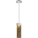 Parallel LED 2.3 inch Classic Silver Pendant Ceiling Light in Bronze Granite, 2700K LED
