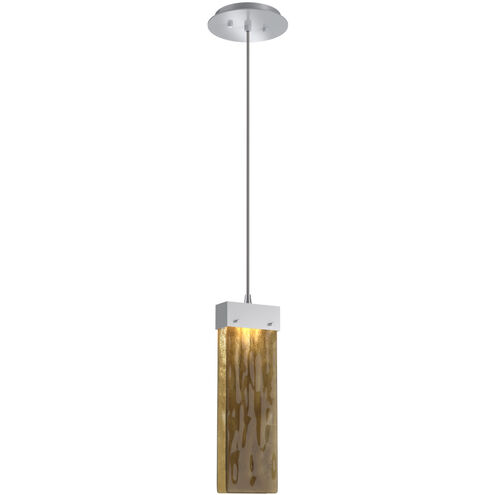 Parallel LED 2.3 inch Classic Silver Pendant Ceiling Light in Bronze Granite, 2700K LED