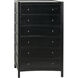 Hampton Hand Rubbed Black Dresser, Tall Boy
