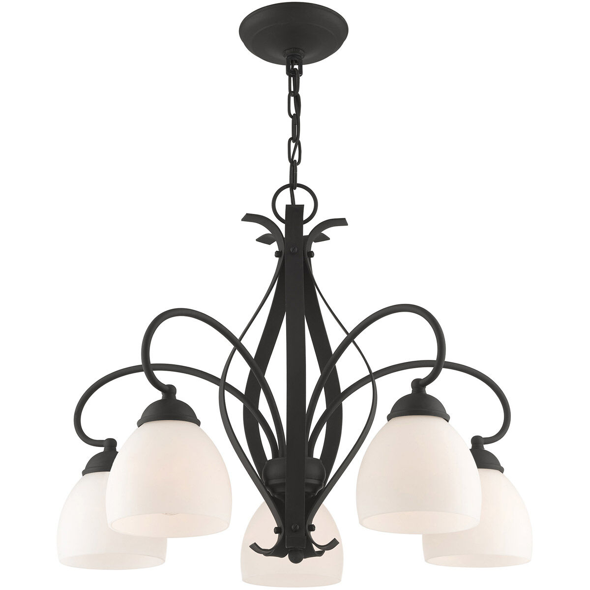 Brookside 5 Light 26 inch Black Chandelier Ceiling Light