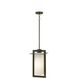 Colfax LED 10 inch Bronze Outdoor Hanging Light, Etched Opal Glass