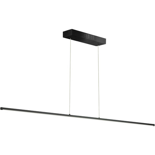 Array LED 72 inch Matte Black Horizontal Pendant Ceiling Light