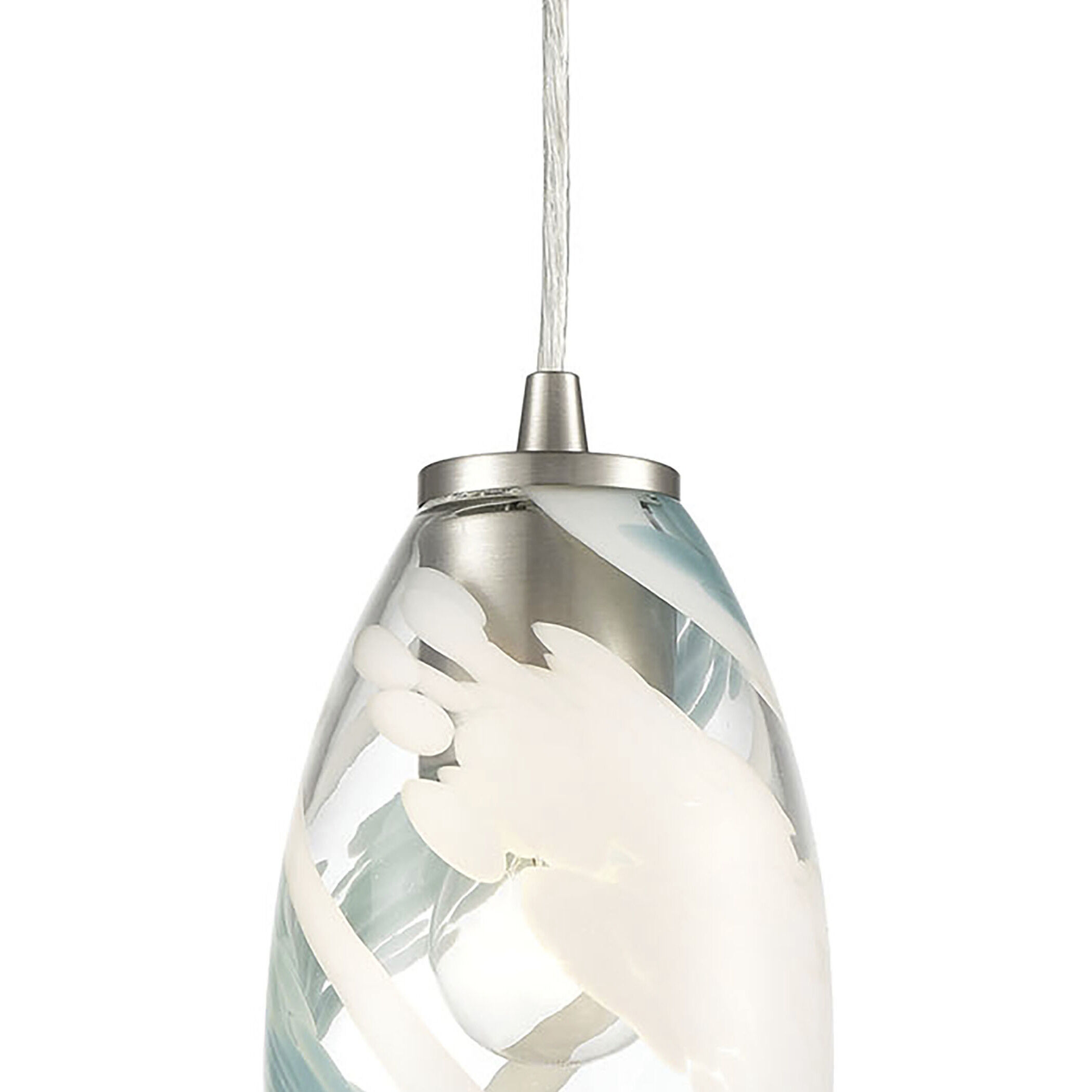 Turbulence 1 Light 5 inch Satin Nickel Mini Pendant Ceiling Light