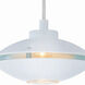 Espace 1 Light 6 inch White Pendant Ceiling Light