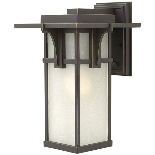 Manhattan LED 15 inch Oil Rubbed Bronze Outdoor Wall Mount Lantern, Medium