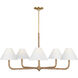 C&M by Chapman & Myers Fiona 5 Light 39 inch Gild Chandelier Ceiling Light in LED