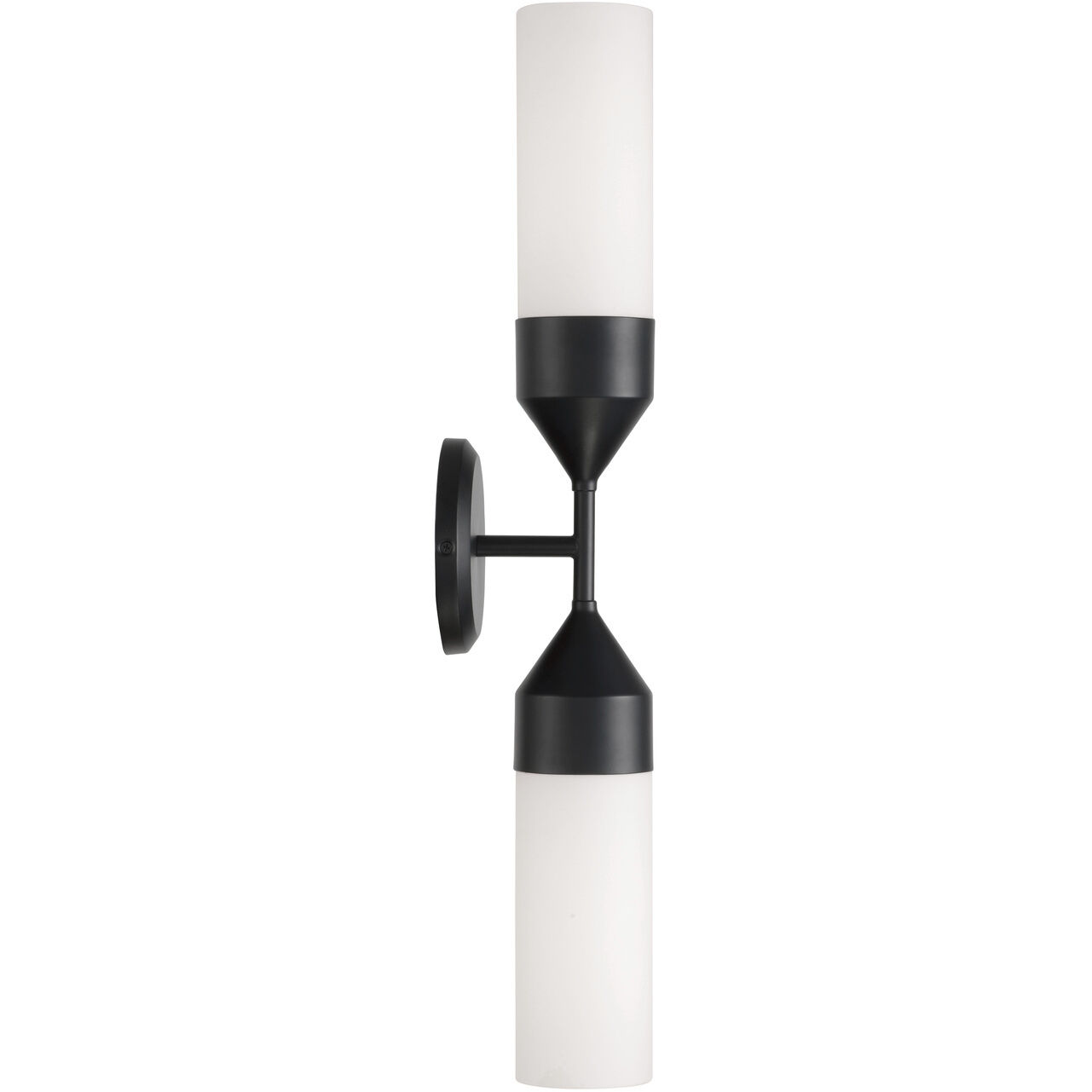 Devon 2 Light 5 inch Matte Black Sconce Wall Light