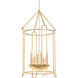 Lassen 8 Light 24.25 inch Vintage Gold Leaf Foyer Lantern Ceiling Light