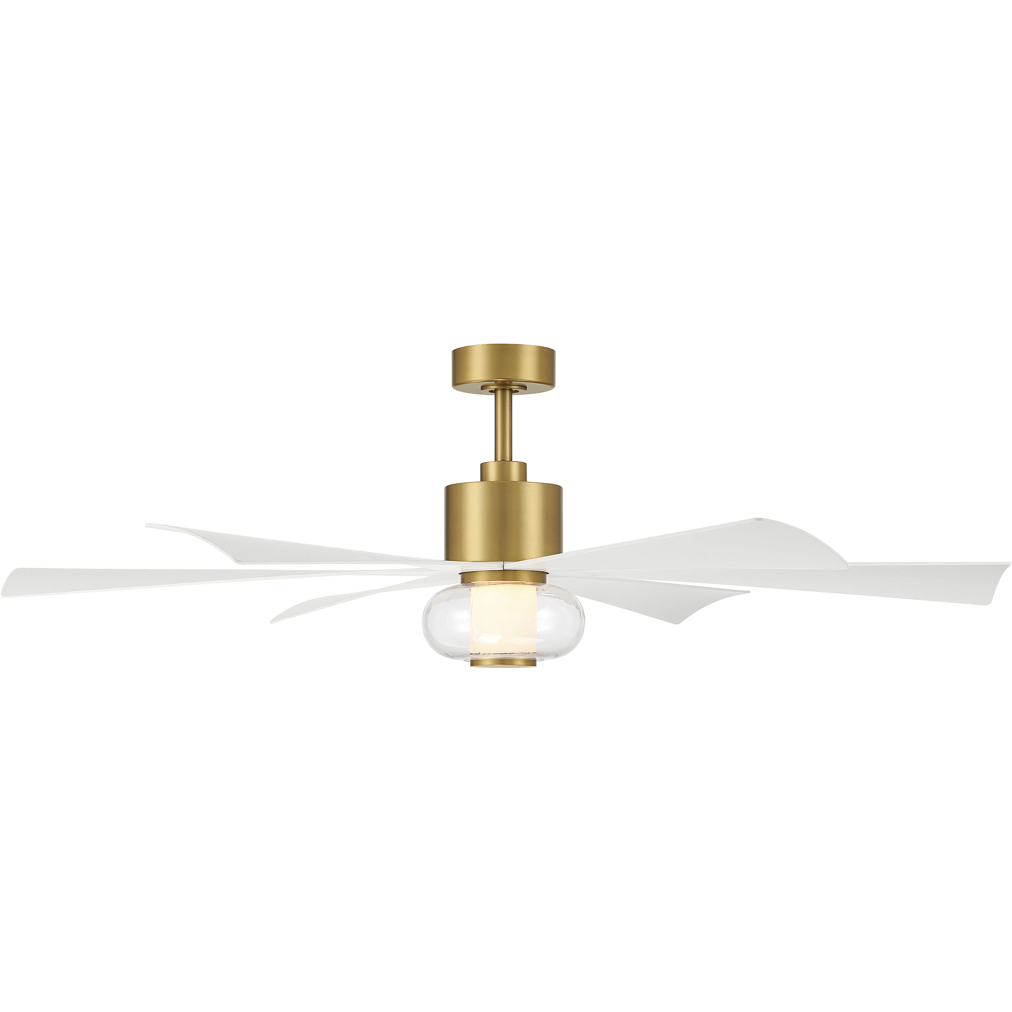 Veyra 56 inch Legacy Brass with Alabaster White Blades Smart Ceiling Fan