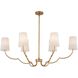 Sophia Island Linear Ceiling Light in New Brass, White