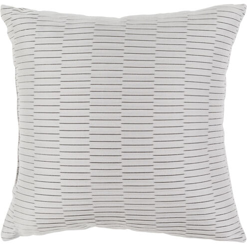 Caplin 20 X 20 inch Light Gray Outdoor Pillow Cover, Square