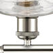 Ballston Cobbleskill LED 16 inch Polished Nickel Bath Vanity Light Wall Light in Deco Swirl Glass