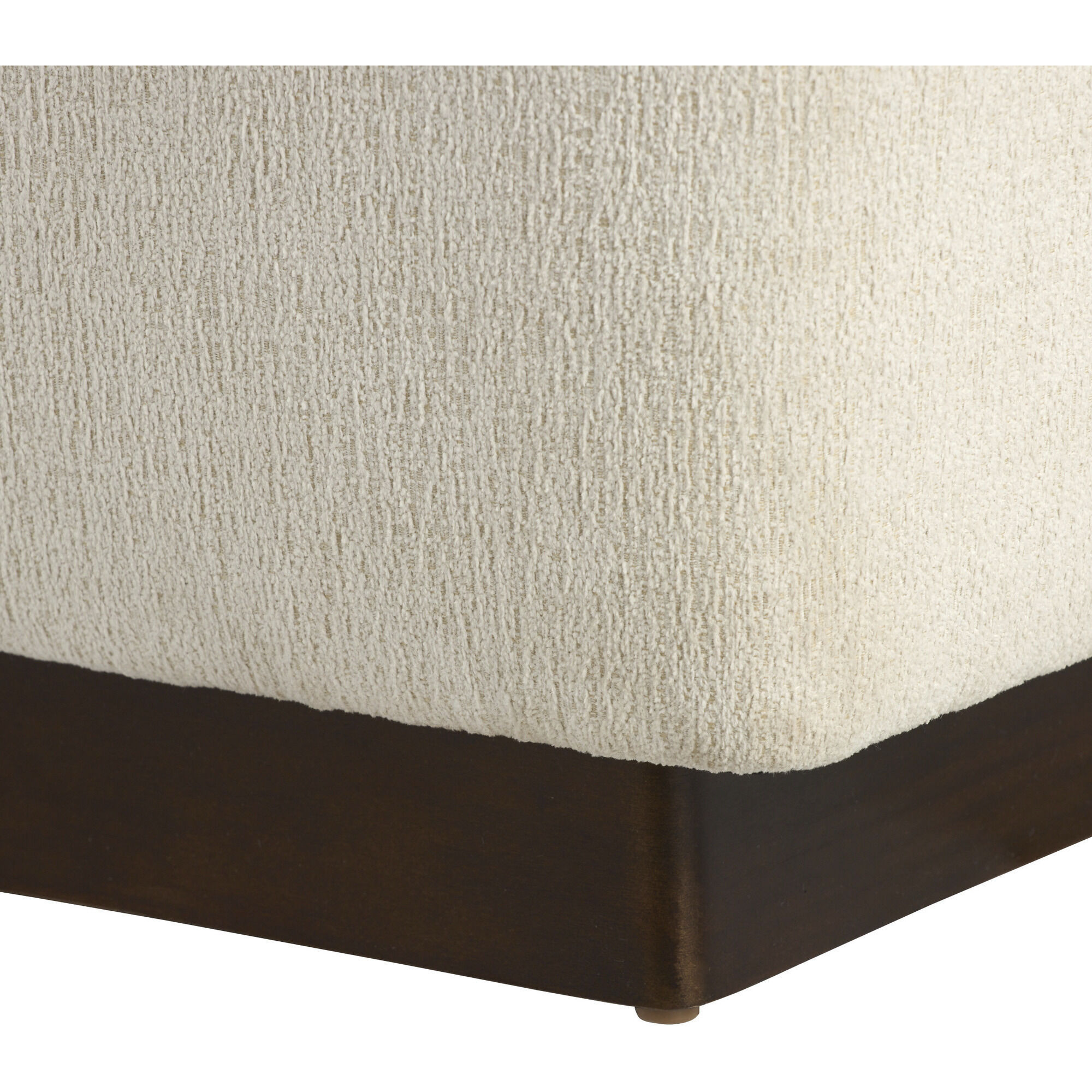 Islander Vanilla and Dark Walnut Sofa, Left