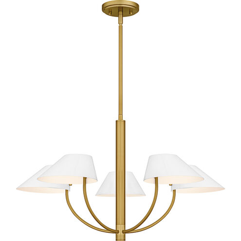 Penley 5 Light 28 inch Brushed Gold Chandelier Ceiling Light