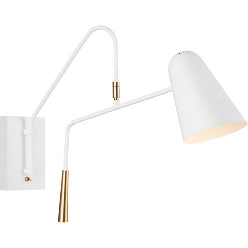 ED Ellen DeGeneres Simon 24.38 inch 60 watt Matte White Pivot Wall Sconce Wall Light