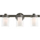 Manhattan 3 Light 22.5 inch Polished Black Chrome Vanity Sconce Wall Light