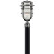 Reef LED 16 inch Hematite Outdoor Post Mount Lantern