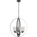 Neighborhood Tyler 3 Light 21 inch Flat Black Foyer Light Ceiling Light in White Glass, Neighborhood Collection