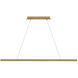 Sean Lavin Dessau LED 48 inch Natural Brass Linear Suspension Ceiling Light, Integrated LED