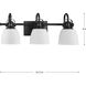 Preston 3 Light 22.12 inch Matte Black Vanity Light Wall Light