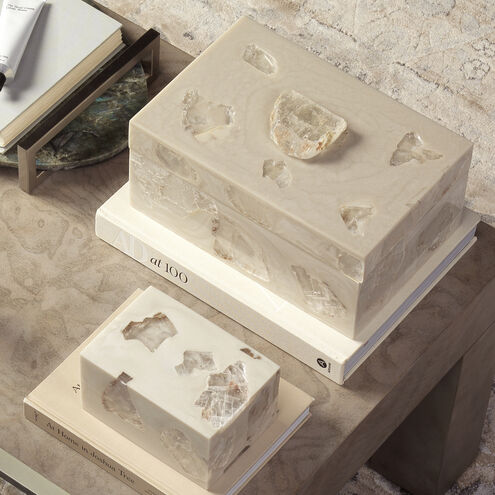 Parthenon 12 X 8 inch Pearl Resin & Clear Mica Box